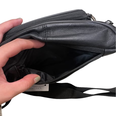 [USED］BLACK LEATERウエストPOUCH