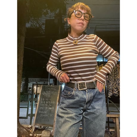 [USED]マルチボーダー リブトップス