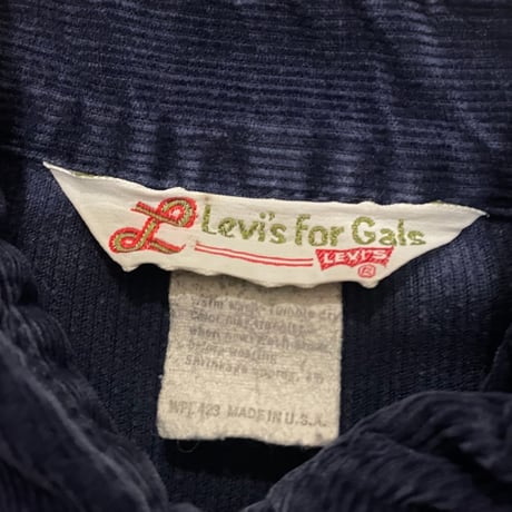 [USED] Levis for Gals “BIG E” ネイビー💙コーデュロイシャツ