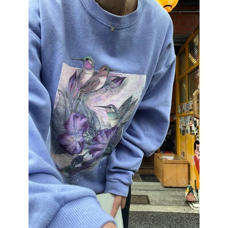 [USED] 90's お花とハチドリSWEAT SWEAT