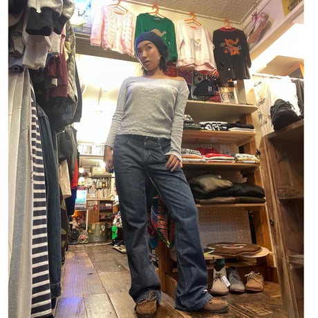 [USED] グレー リブ TOPS 🩶