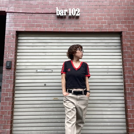 [USED] 2004 "adidas" Ladys Vネック Tee