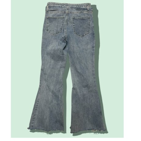 [USED]  ベルト付きフレアデニムパンツ