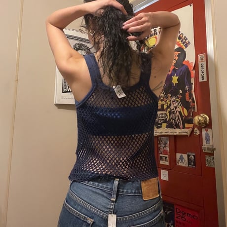 [USED] NAVY CUTOFF メッシュタンク
