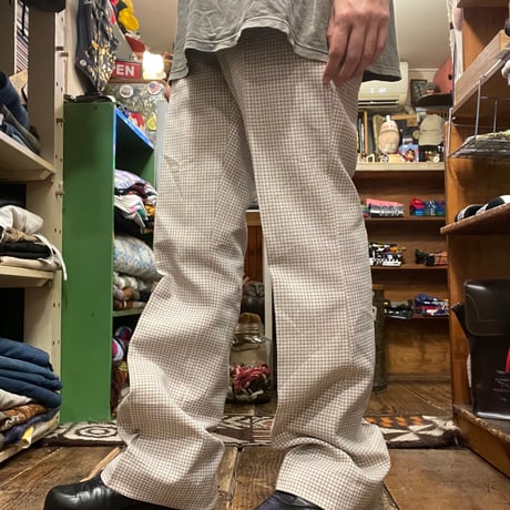 [USED] 70s J.C. Penney PLAID SLACKS (W34/L33)