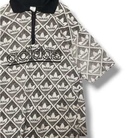 [USED] 90's EURO adidas ハーフZIP POLO