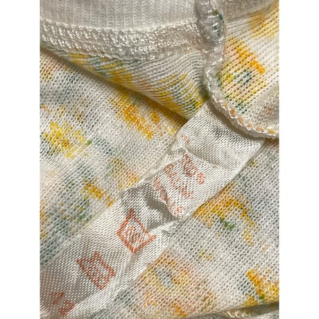 [USED] Euro vintage 半袖 FLOWER リブTops♡
