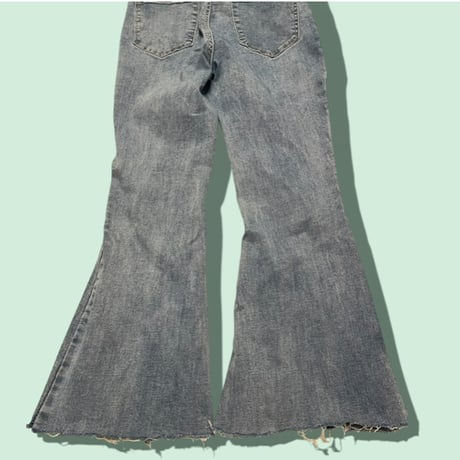 [USED]  ベルト付きフレアデニムパンツ