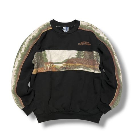 [USED] 90's ART UNLIMITED SPORTS "BAUER'S DAM" SWEAT