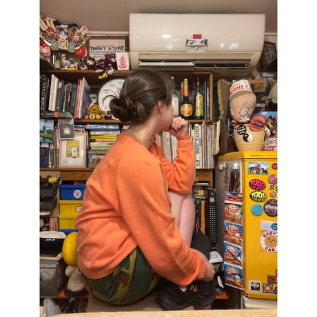 [USED] VINTAGE ORANGE SWEAT！