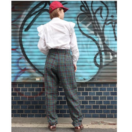 [USED] RAMIE タック PANTS タータンチェック