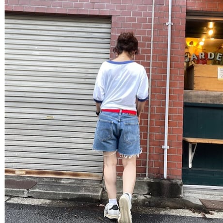 [USED] 80’s MEDALLION 3本ライントリムTee♡
