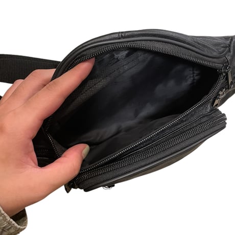 [USED］BLACK LEATERウエストPOUCH
