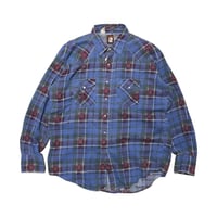 [USED] 70s KARMAN Plaid Western Flannel Shirt