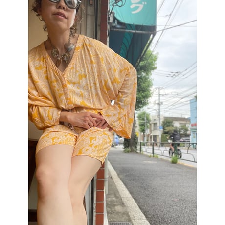 [USED] ベルスリーブの RAYON オールインワン