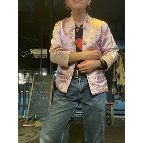 [USED] PINK & BLACK リバーシブル CHINA JKT