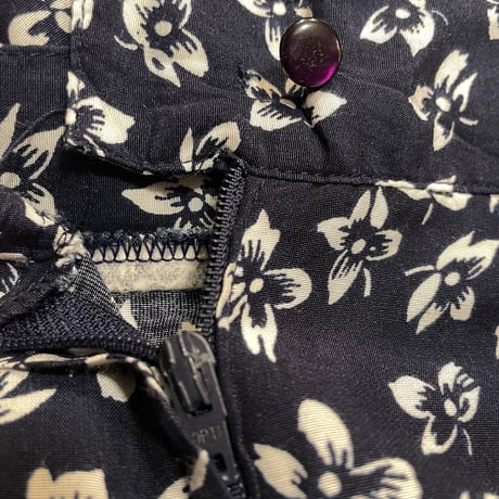[USED] EURO NAVY 小花柄 マキシスカート