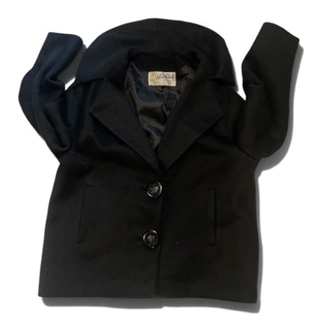 [USED] BLACK WOOL SHORT JKT BIGボタン