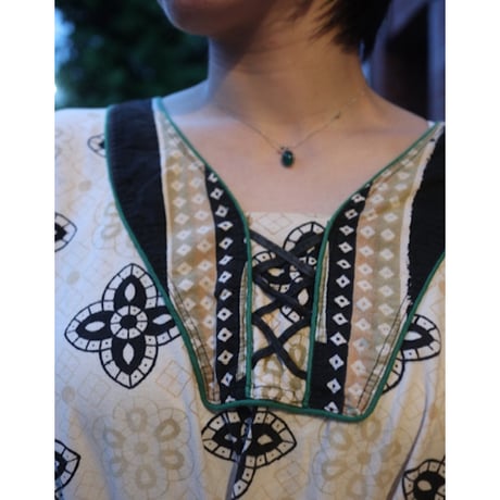 [USED]民族柄COTTONワンピース