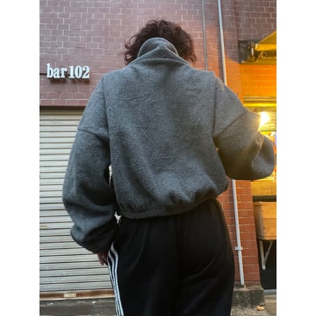 [USED]Gray🩶ショート丈フリース