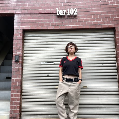 [USED] 2004 "adidas" Ladys Vネック Tee