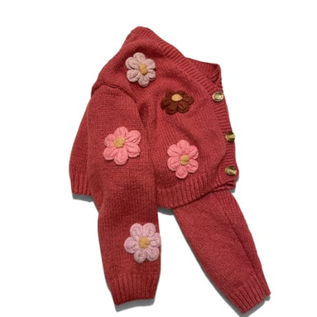 [USED]お花ニットカーディガン🌼