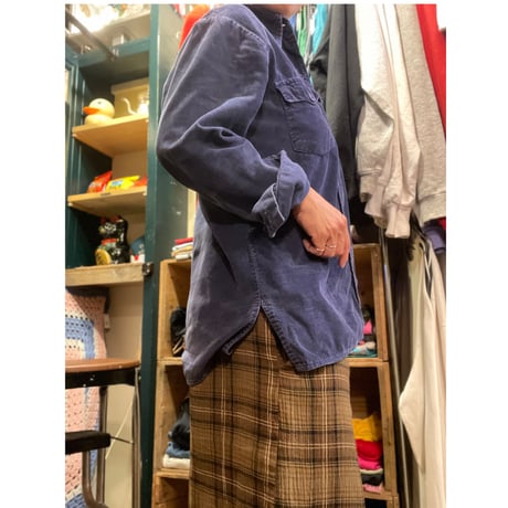 [USED] Levis for Gals “BIG E” ネイビー💙コーデュロイシャツ