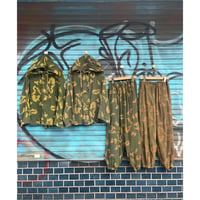 [USED] 70's ソビエト軍　カモ柄メッシュ TOPS+PANTS