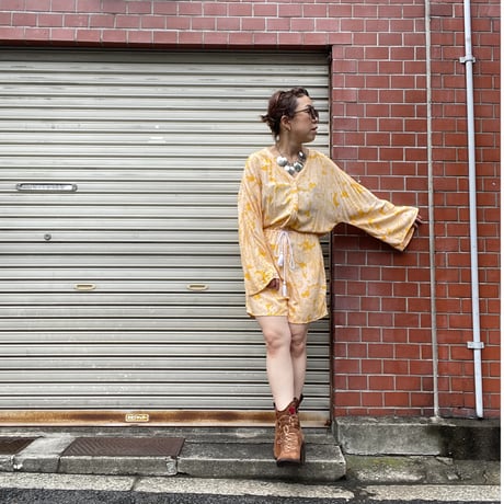 [USED] ベルスリーブの RAYON オールインワン