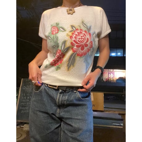 [USED] お花プリントTee♡