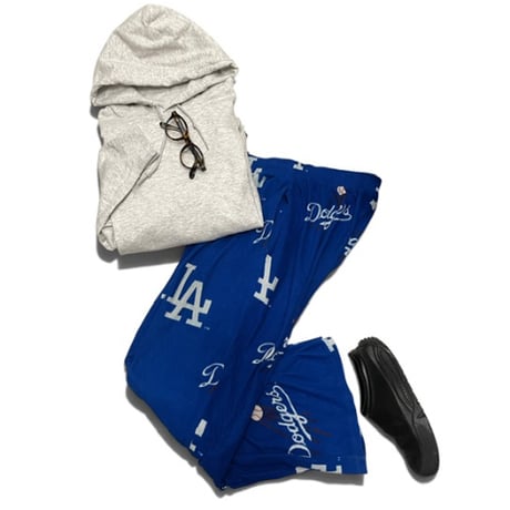 [USED] LA Dodgers⚾️総柄フリースパンツ