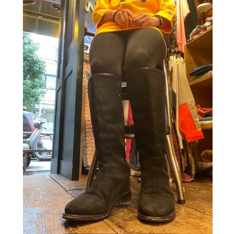 [USED]”CAMPER “Black suede long boots♡