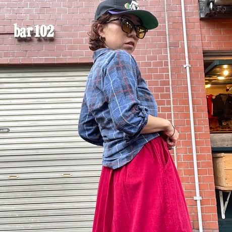 [USED]  OLD プリントネル -KIDS size -