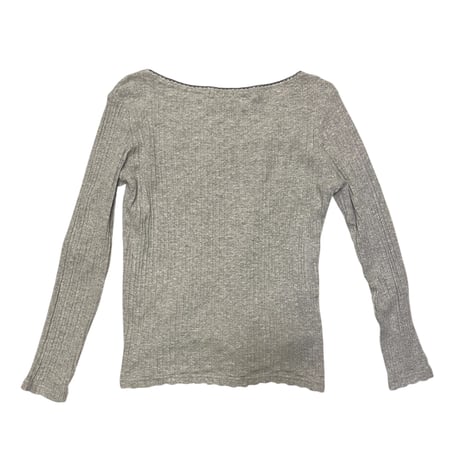 [USED] グレー リブ TOPS 🩶