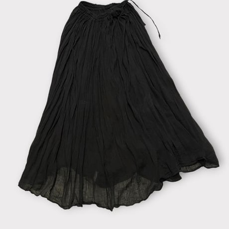 [USED] インド綿BLACK ロングスカート