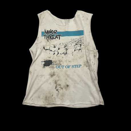 [USED] "MINOR THREAT" Tee  CUTOFF ! BORO