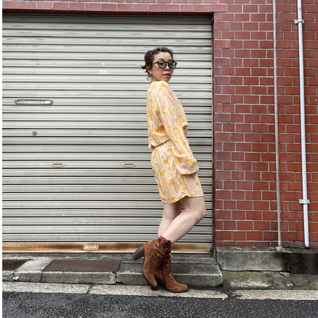 [USED] ベルスリーブの RAYON オールインワン