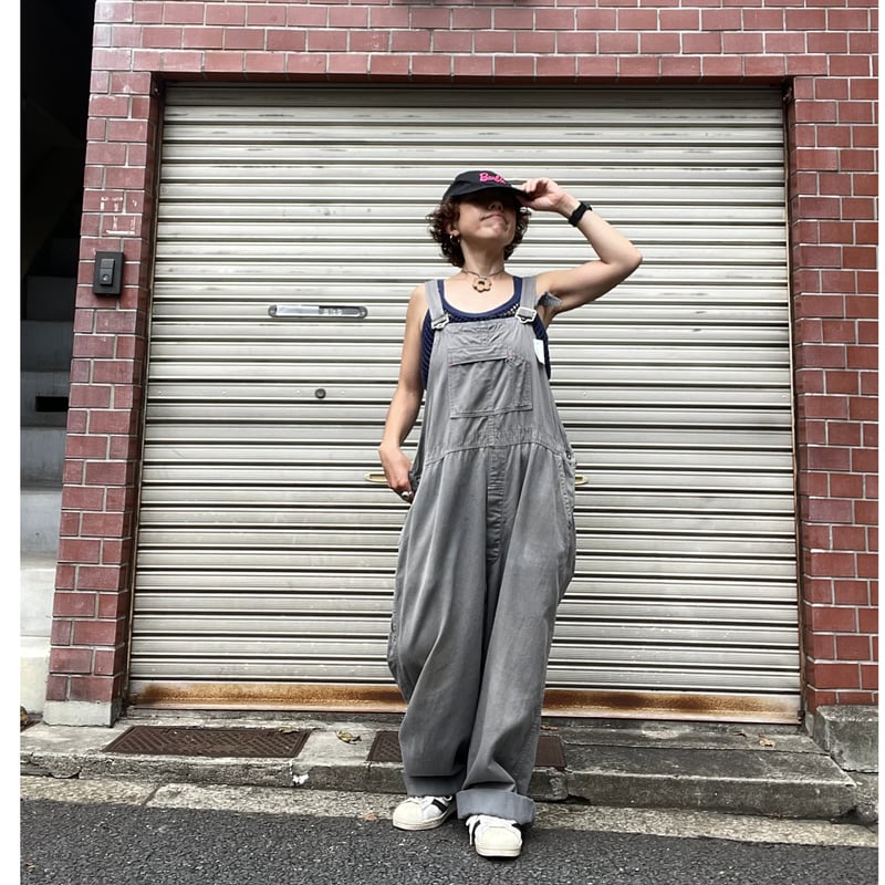 フレンチ vintage 希少 ピケ オーバーオール グレー USED] WORK オーバーオール /グレー | garden730