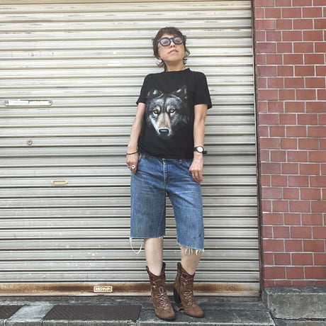 [USED]オオカミプリントTee🐺youthサイズ♡