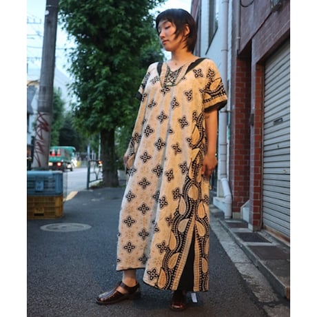 [USED]民族柄COTTONワンピース
