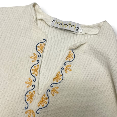 [DEADSTOCK] KILIWACH ワッフル 刺繍TOPS