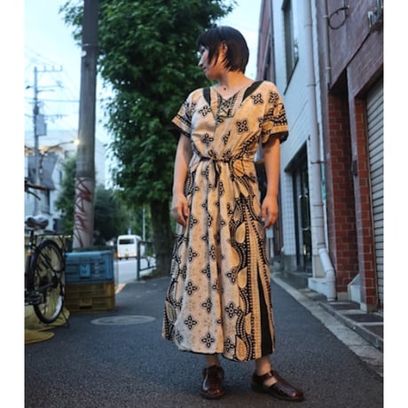 [USED]民族柄COTTONワンピース