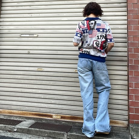 [USED]  fish bornフレアデニムパンツ