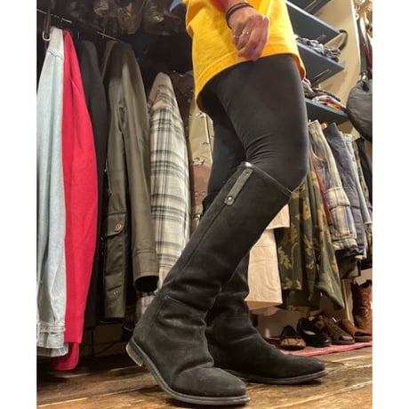 [USED]”CAMPER “Black suede long boots♡