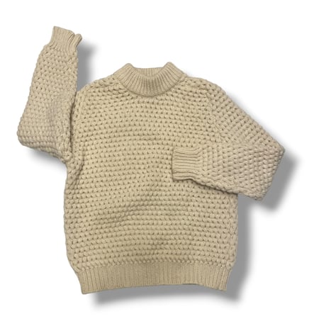 [USED] vintage ぽこぽこ編みの アランニット