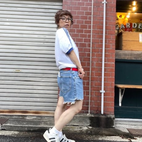 [USED] 80’s MEDALLION 3本ライントリムTee♡