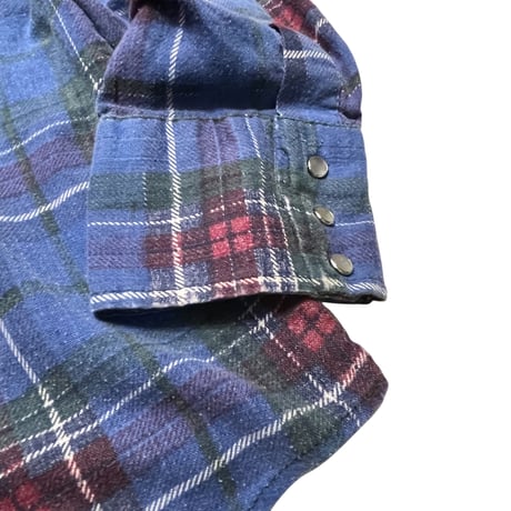 [USED] 70s KARMAN Plaid Western Flannel Shirt