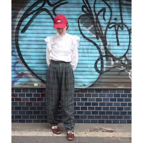 [USED] RAMIE タック PANTS タータンチェック