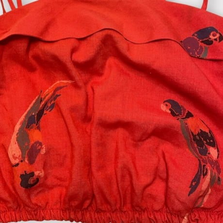 [USED] オウム柄Cotton キャミ トップス🦜
