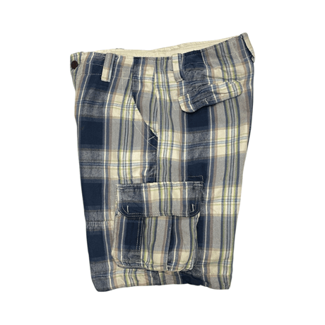 [USED] DITCH PLAINS PLAID CARGO SHORTS
